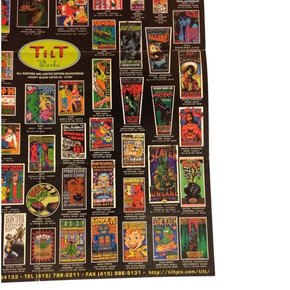 TILT WORKS Poster Kozik Uncle Charlie Psychic Sparkplug Derek Hess Coop RARE! - Picture 5 of 10